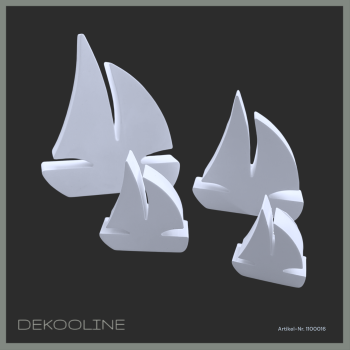 Segelschiffe Segelboote 4-er Set Deko aus Raysin Maritime Deko Boote - Artikel-Nr. 1100016
